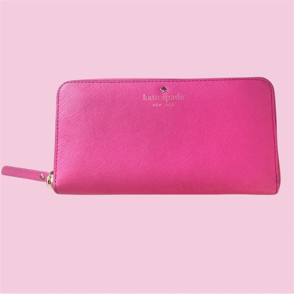 Kate Spade New York Cedar Street Lacey Wallet Pink Pwru3898 EUC